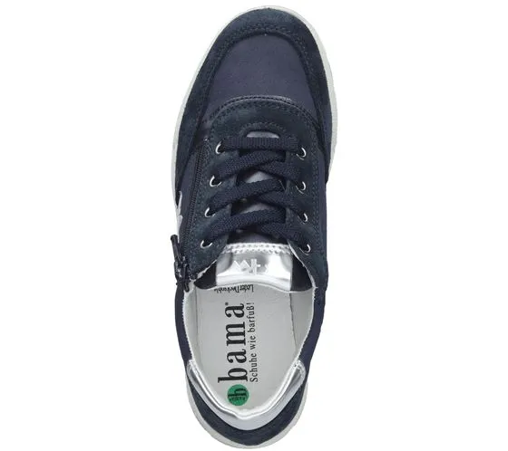 Bama sneaker per bambini scarpe in vera pelle con plantare estraibile 1095812 blu/argento
