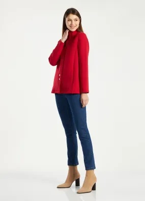 Cappottino corto a collo alto donna