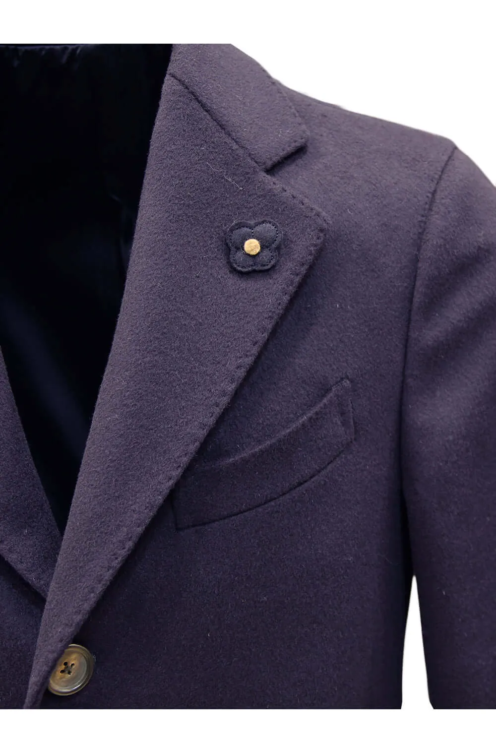 Cappotto con martingala - LARDINI