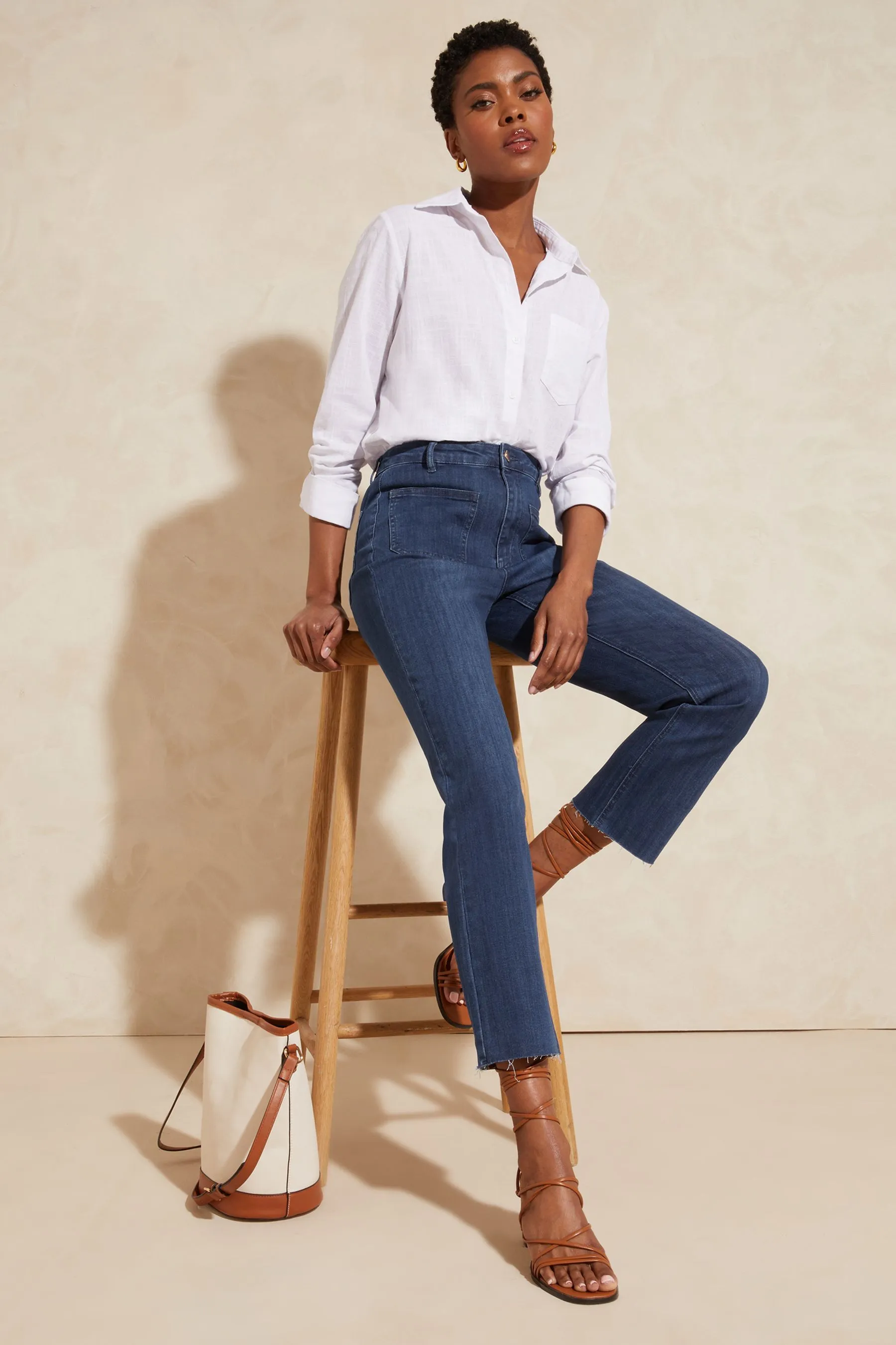 Love & Roses - Jeans slim al polpaccio
