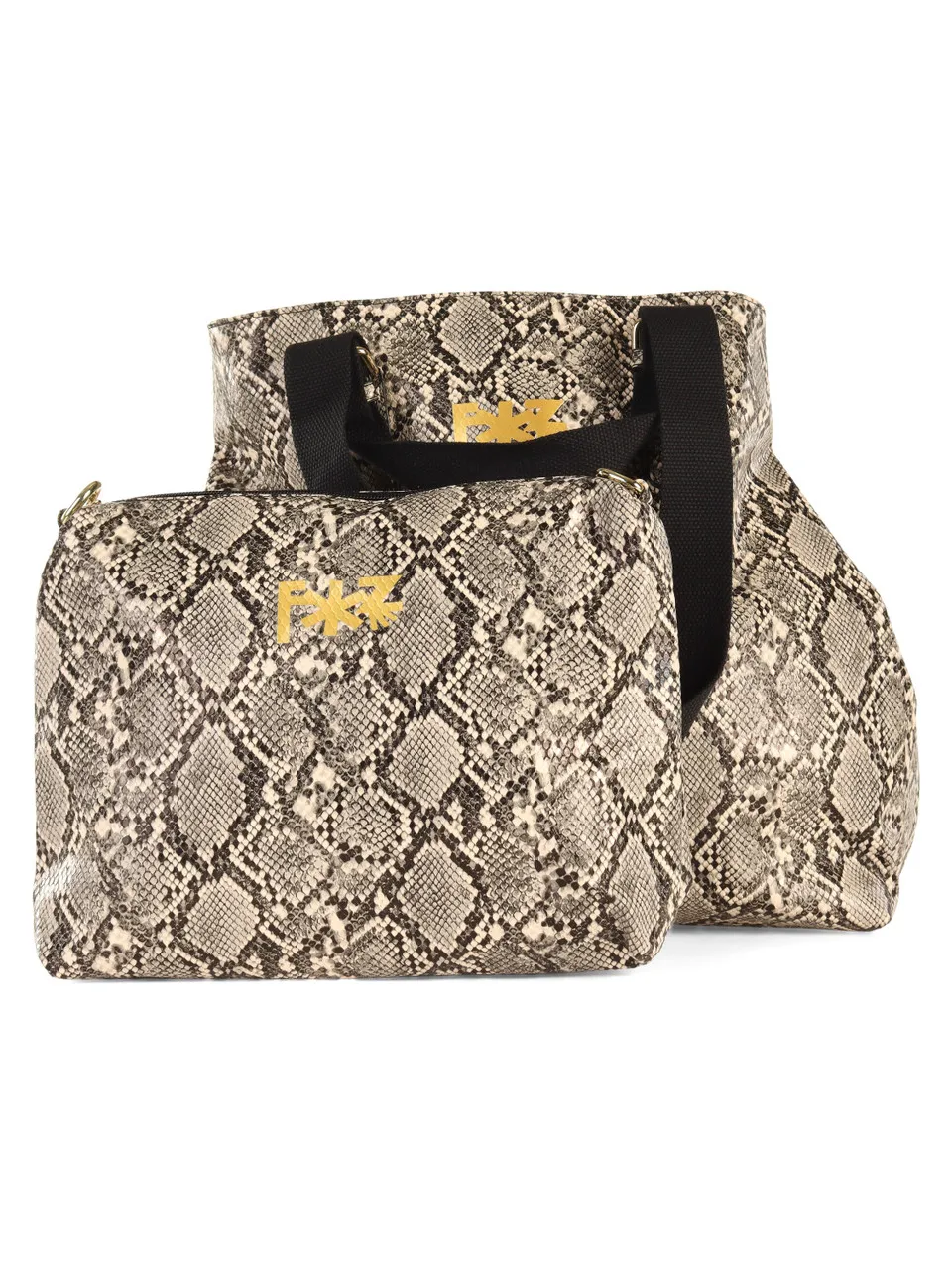 Maxi shopper effetto pitonato