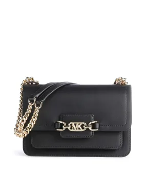  Michael Kors Heather Borsa a spalla pelle di vacchetta finemente grana nero  