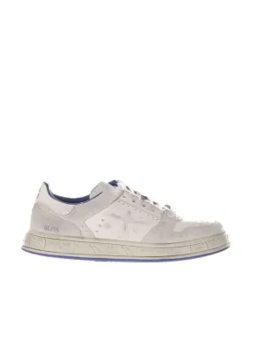 Sneaker in camoscio e pelle