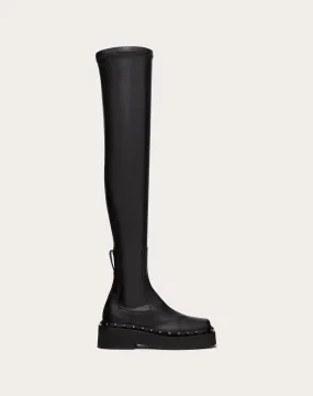 STIVALE SOPRA IL GINOCCHIO ROCKSTUD M-WAY IN MATERIALE SINTETICO STRETCH 50MM
