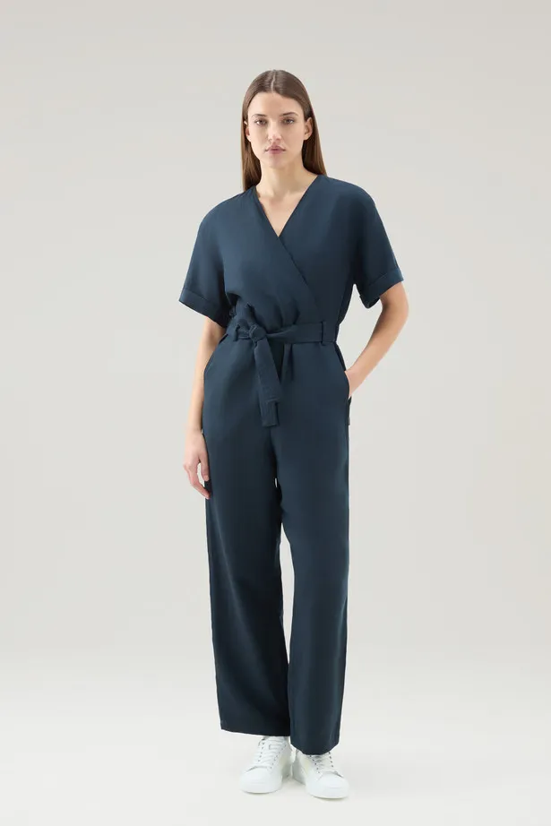 Tuta in misto lino                                                                                Melton Blue